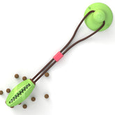 Interactive dog toy for dental care designed to promote oral hygiene while providing entertainment for dogs.