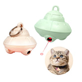 Cat Laser Toy Pointer Cat Collar - Interactive Fun for Pets featuring a UFO design with a red laser beam.