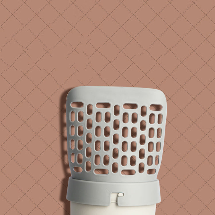 cat litter storage box with shovel top view showing filter design and durable plastic material.