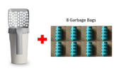 cat litter storage box with shovel including 8 garbage bags for convenient disposal.