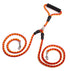 double-ended dog traction rope featuring heavy duty nylon and reflective threads for safety during walks.