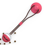 suction cup pet toys featuring a pink suction cup and an interactive dog ball for fun playtime.