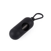 dog poop bags for cleanup holder in black with a clip for easy attachment