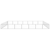 large- steel---- dog- ---kennel for outdoor play, durable steel construction with secure lockable latch.