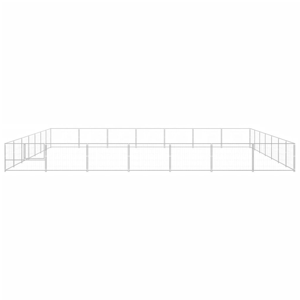 large- steel---- dog- ---kennel designed for outdoor play and secure pet enclosure.