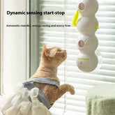 Cat engaging with an automatic interactive cat toy designed for entertainment and exercise.