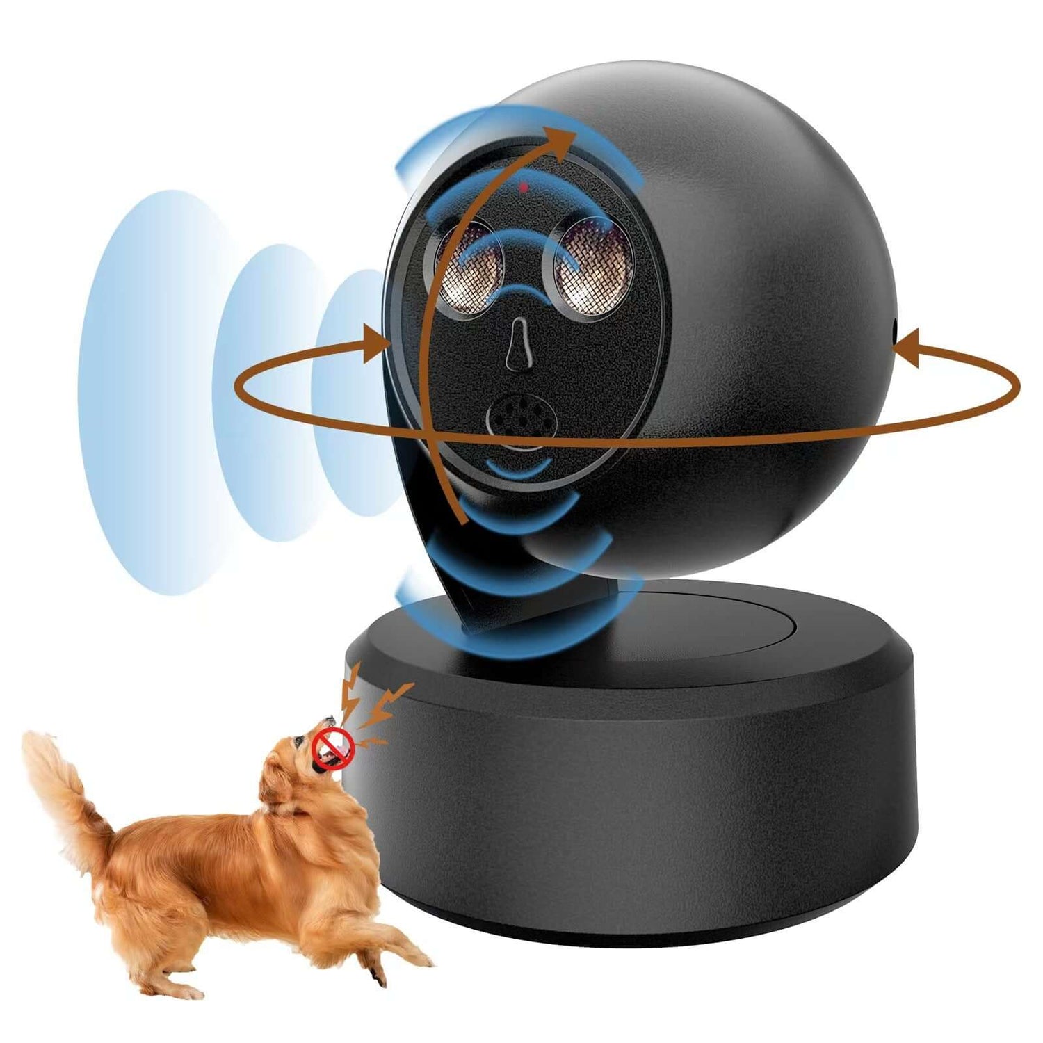 Cross-border New Pet Products Outdoor Ultrasonic Dog Trainer with ultrasonic sound waves for dog training.