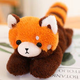 adorable plush animal dolls featuring a cute red panda design with bright orange fur and floppy body.