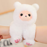 Adorable plush animal dolls featuring a cute white bear plush toy with friendly face and fluffy body.