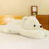 Adorable bear plush pillow resting on a bed, perfect for snuggling and enhancing sleep quality.
