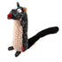 Cozy plush sound toys featuring a gray and black squirrel design, perfect for pet snuggling and playtime.