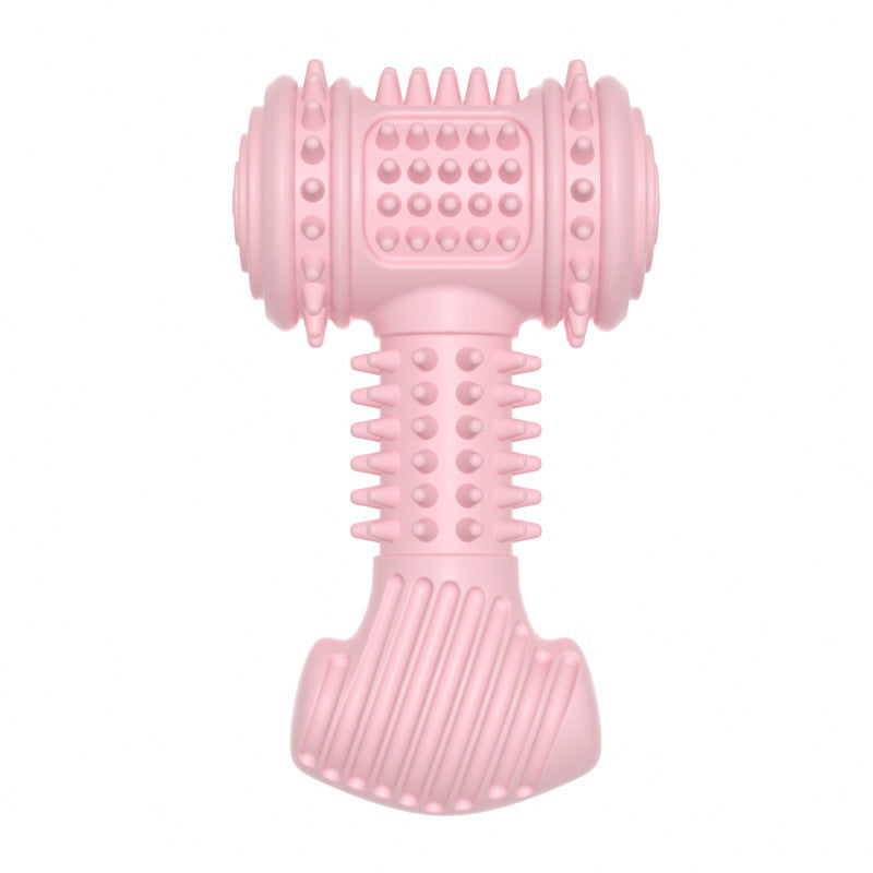 indestructible-dog-chew-toy in pink color designed for tough chewers to promote healthy chewing habits.