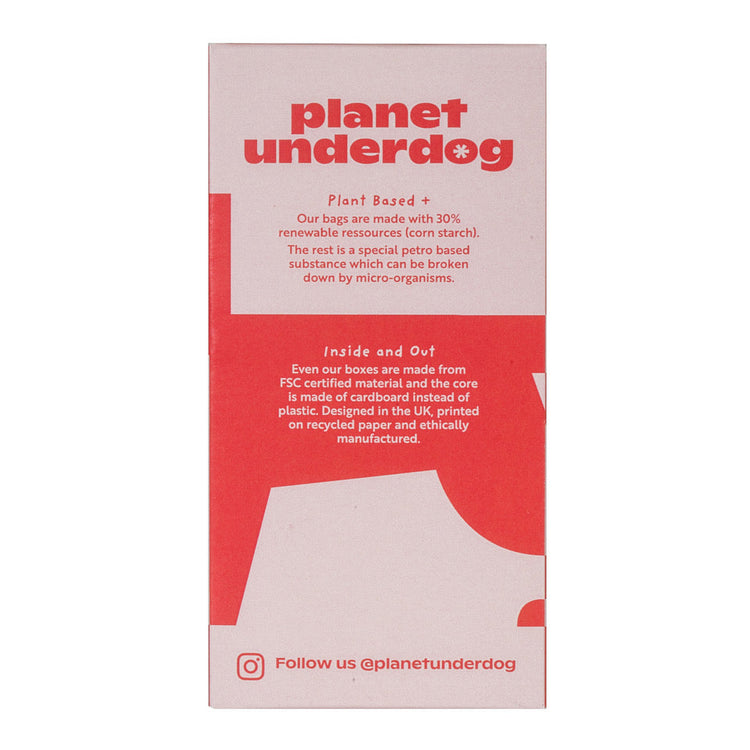 Compostable --dog -poop-- bags by Planet Underdog, featuring plant-based materials and eco-friendly packaging.