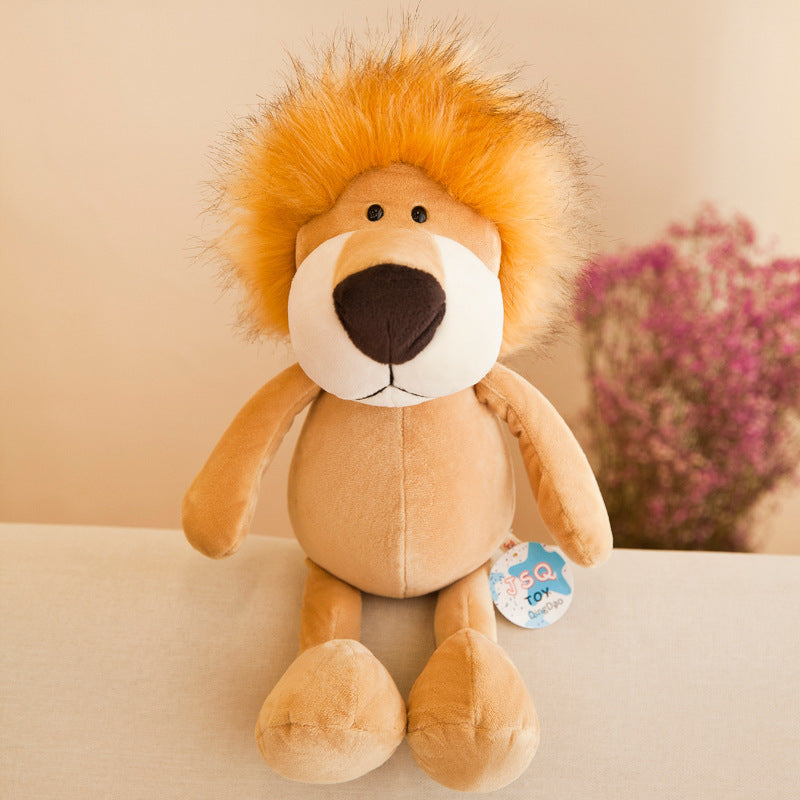safari adventure plush toys featuring a cute lion with fluffy mane, perfect for cuddles and imaginative play.