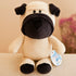 Safari adventure plush toys featuring a soft pug stuffed animal perfect for cuddling and play.