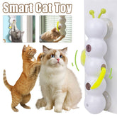 Automatic interactive cat toy featuring playful cats engaging with the toy for fun and exercise.