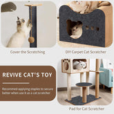 Self-Adhesive Carpet Cats Scratch Board for Sofa Protection installation guide with cats using scratchers and DIY options.